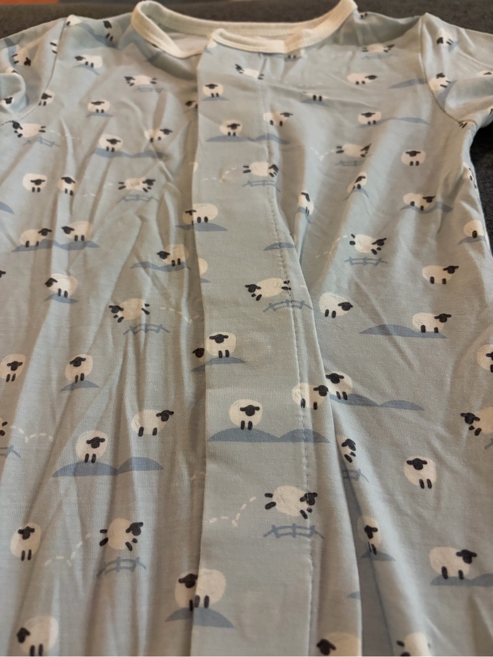 Magnetic Me Light Blue Sheep Print Footies - Picture 3 of 4